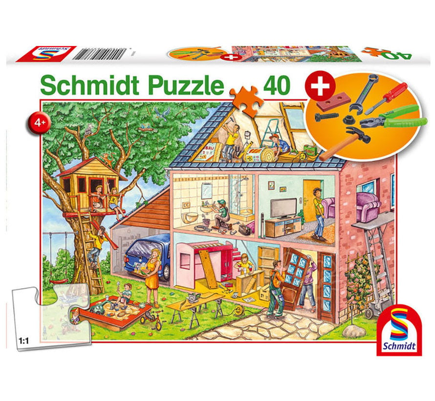 Schmidt Busy Workman Puzzle 40pcs includes Kids Tools