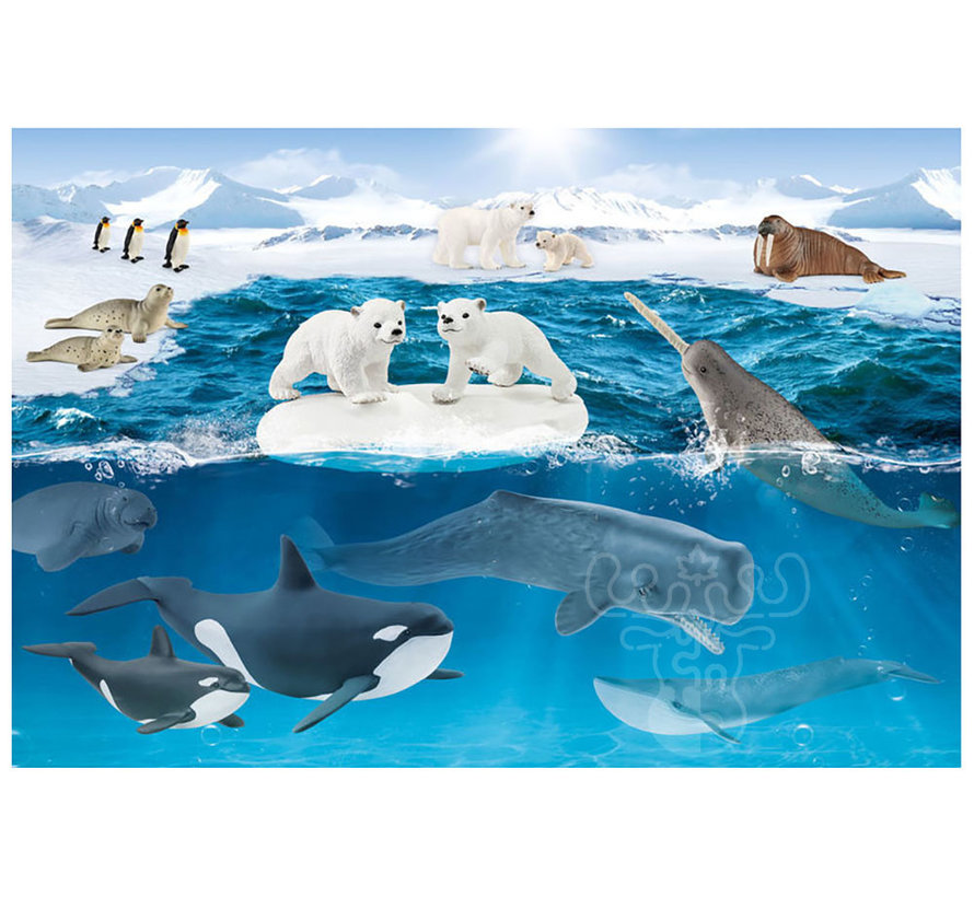 Schmidt Wildlife in the Arctic Puzzle 60pcs includes 1 Schleich Animal