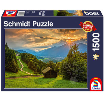 Schmidt Schmidt Sunset Over the Mountain Puzzle 1500pcs