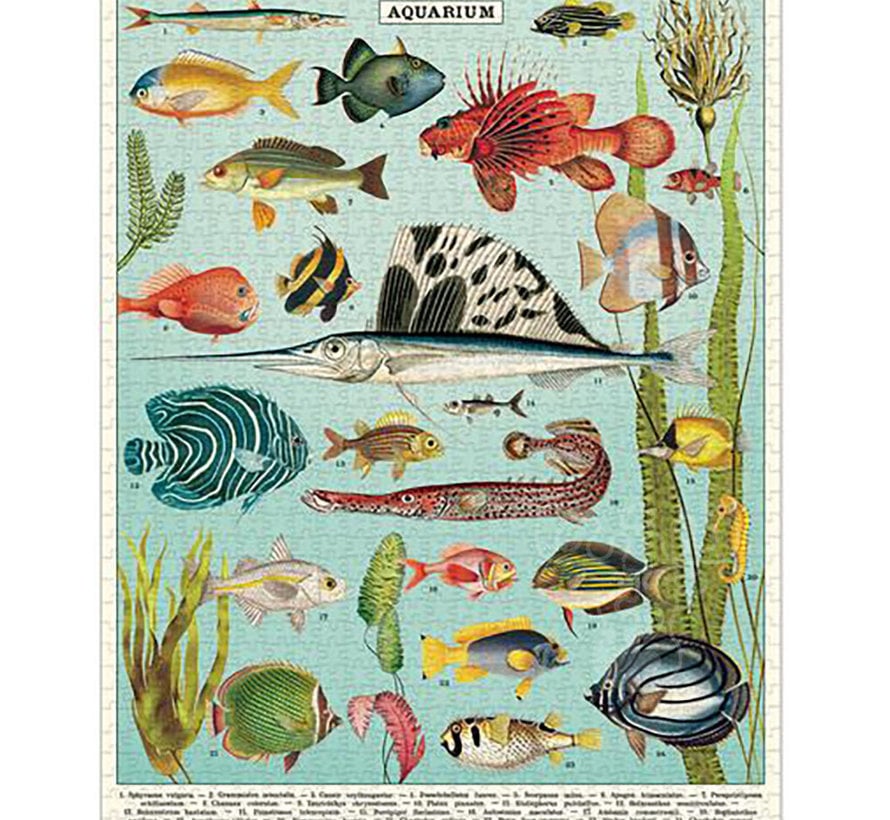 Cavallini Vintage: Aquarium Puzzle 1000pcs