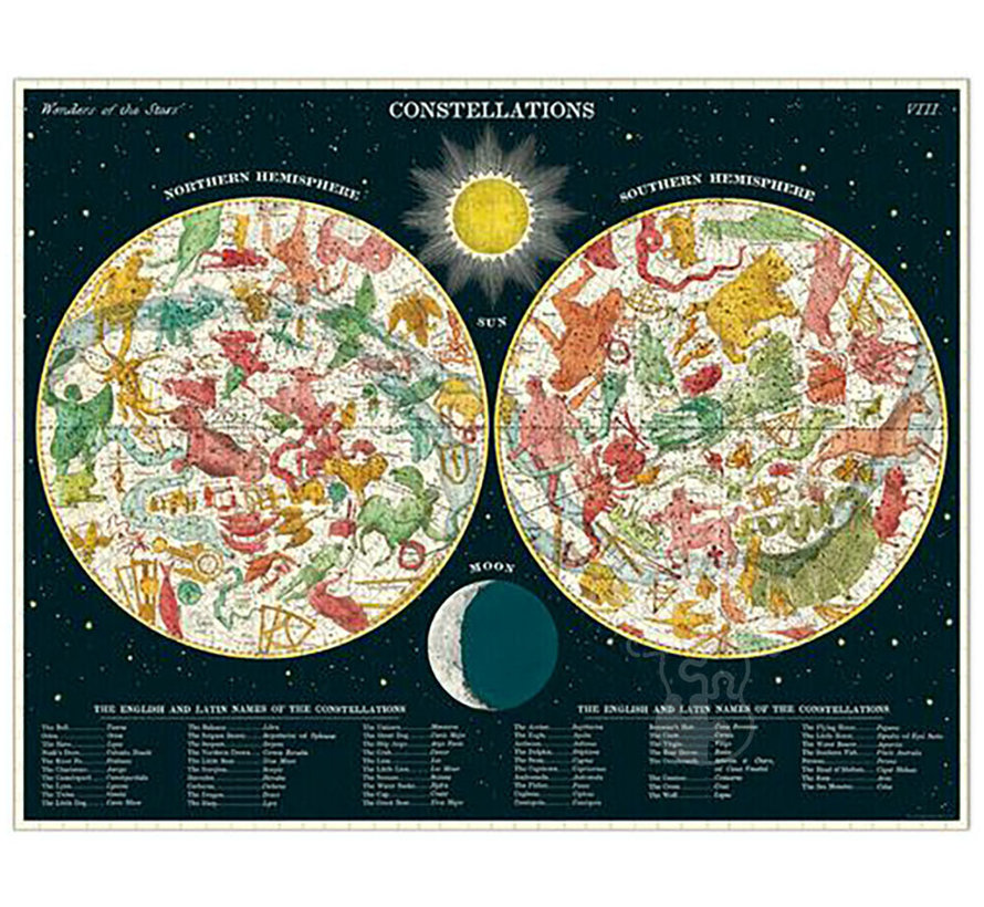Cavallini Vintage: Constellations Puzzle 1000pcs