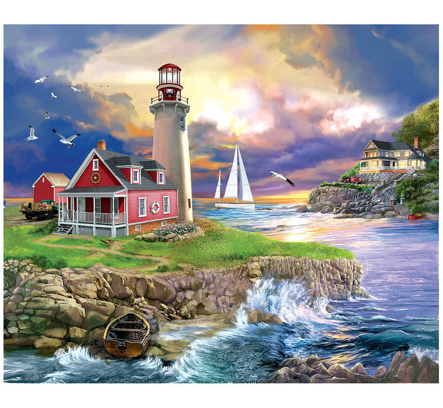 SunsOut Sunset Point Lighthouse Puzzle 1000pcs