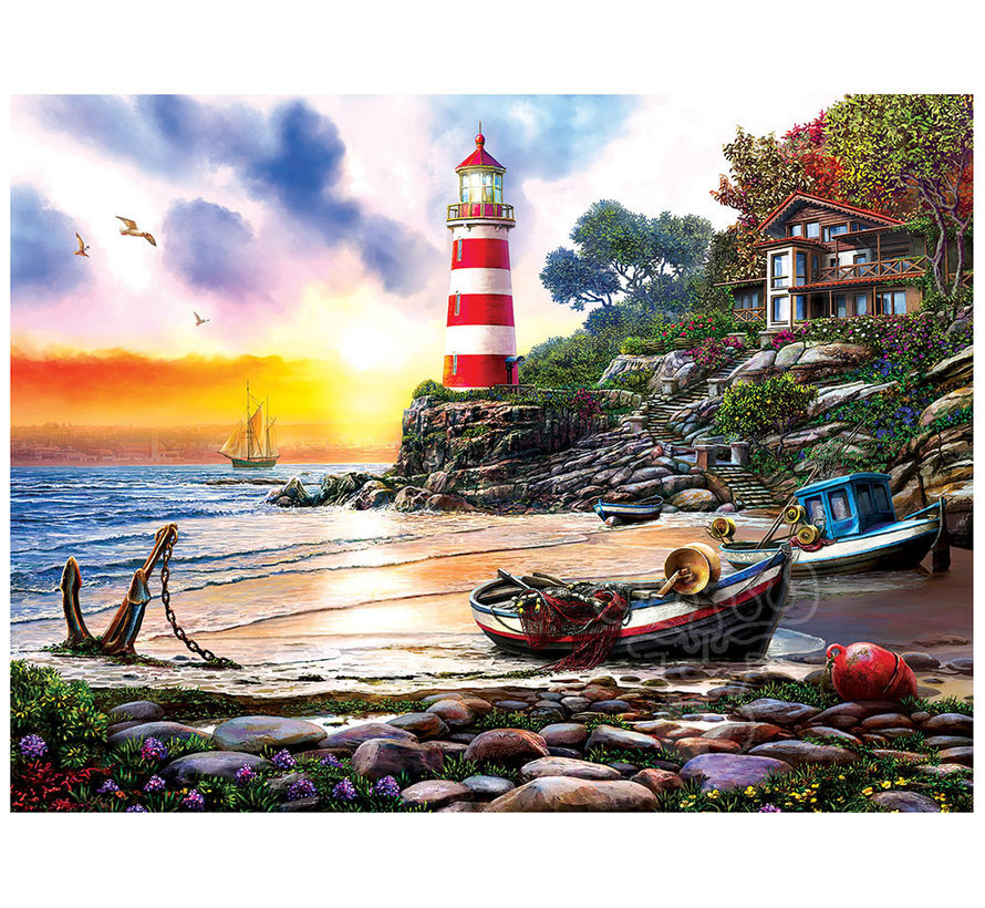 SunsOut Lighthouse Harbor Puzzle 1000pcs