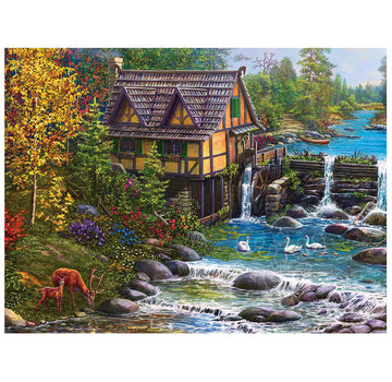 SunsOut FINAL SALE SunsOut Mill by the Stream Puzzle 1000pcs