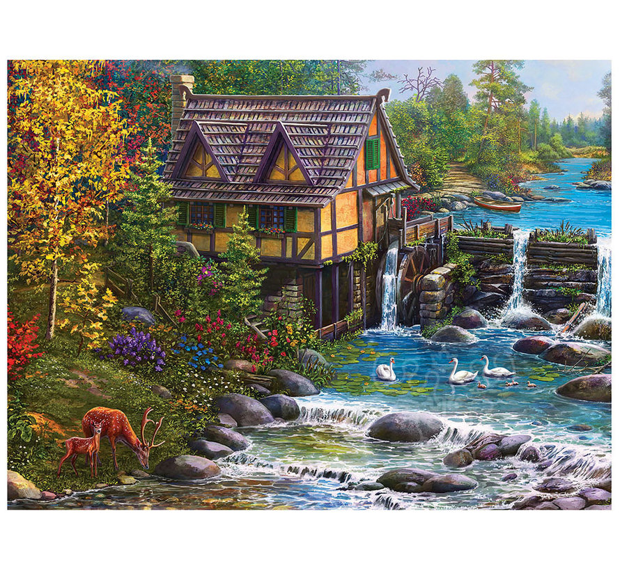 FINAL SALE SunsOut Mill by the Stream Puzzle 1000pcs