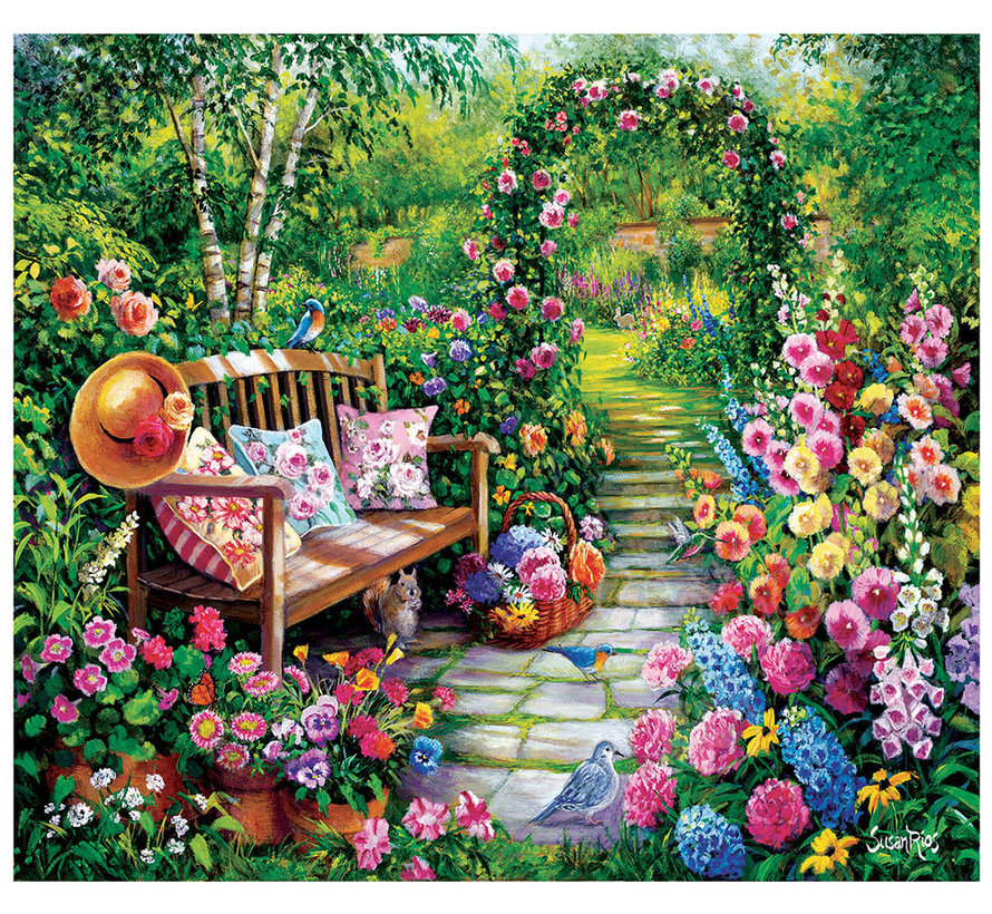 FINAL SALE SunsOut Kim's Garden Puzzle 1000pcs
