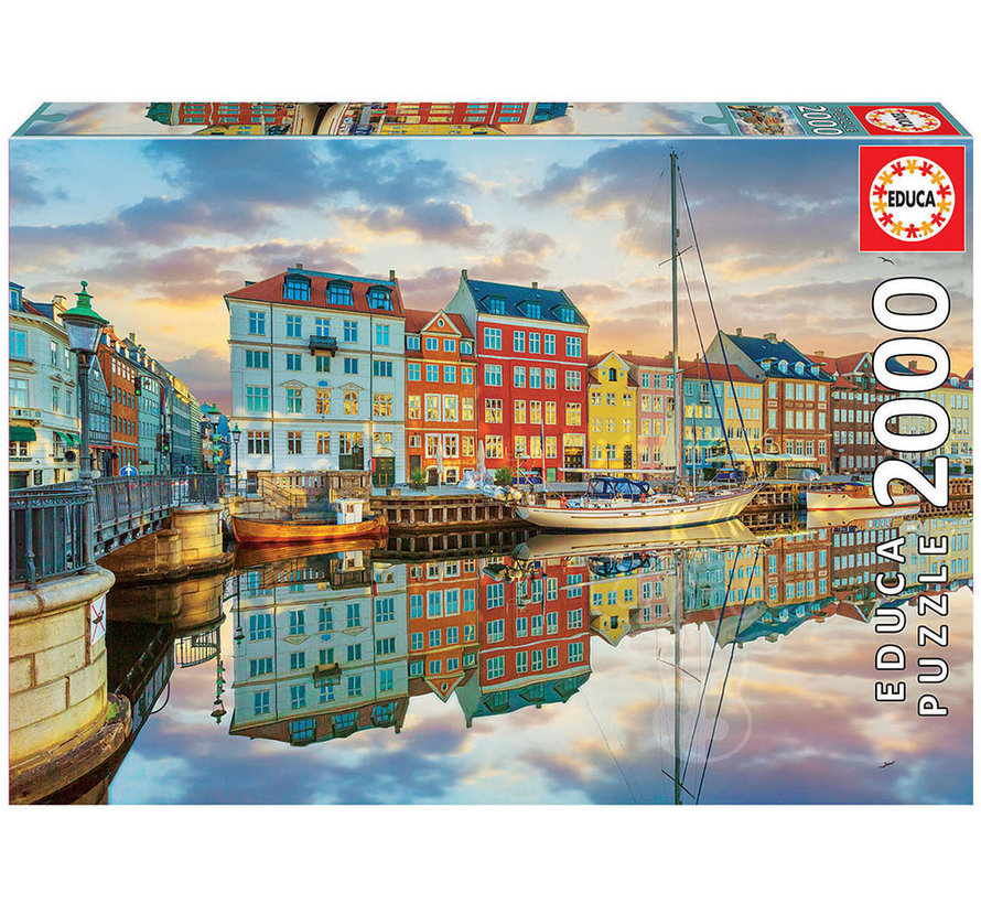 Educa Sunset At Copenhagen Harbour Puzzle 2000pcs