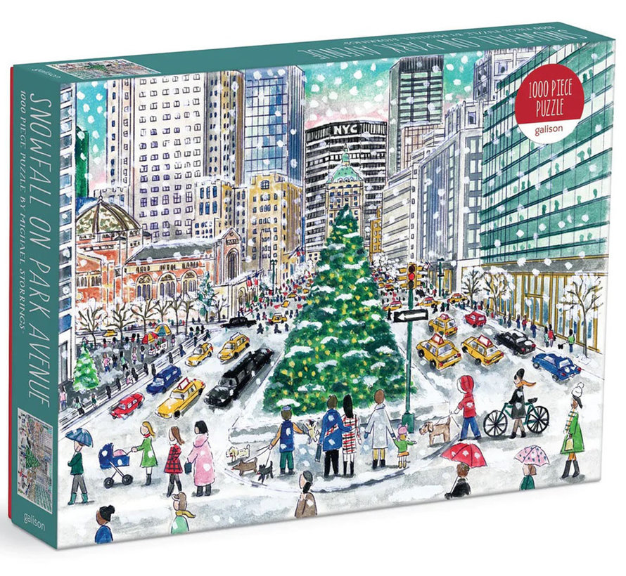 Galison Michael Storrings Snowfall on Park Avenue Puzzle 1000pcs