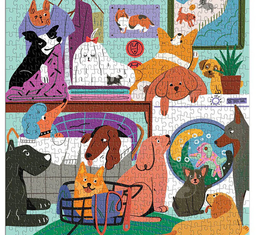 Galison Laundry Dogs Puzzle 500pcs