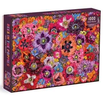 Galison Galison Troy Litten Bees in the Poppies Puzzle 1000pcs