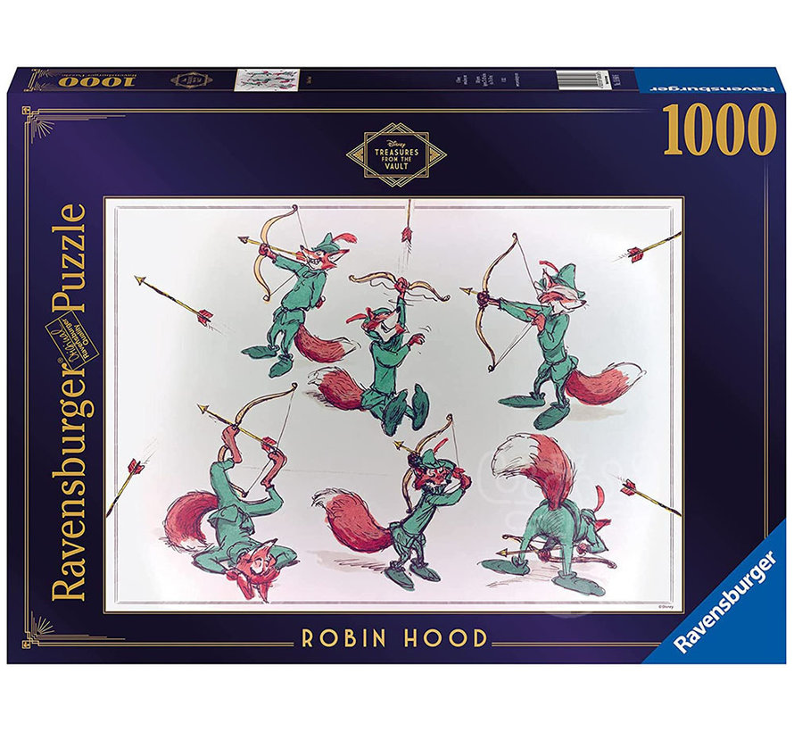 FINAL SALE Ravensburger Disney Treasures from The Vault: Robin Hood Puzzle 1000pcs RETIRED