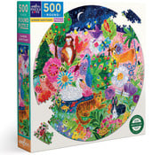 eeBoo eeBoo Garden Sanctuary Round Puzzle 500pcs