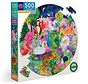 eeBoo Garden Sanctuary Round Puzzle 500pcs