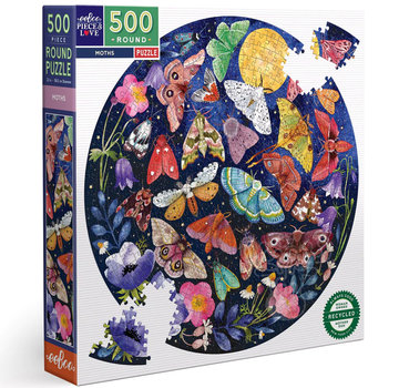 EeBoo eeBoo Moths Round Puzzle 500pcs