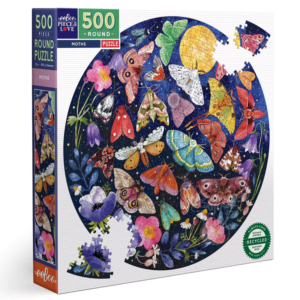 eeBoo Moths Round Puzzle 500pcs Puzzles Canada