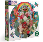 EeBoo FINAL SALE eeBoo Theatre of Flowers Round Puzzle 500pcs