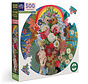 eeBoo Theatre of Flowers Round Puzzle 500pcs