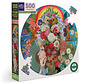 FINAL SALE eeBoo Theatre of Flowers Round Puzzle 500pcs