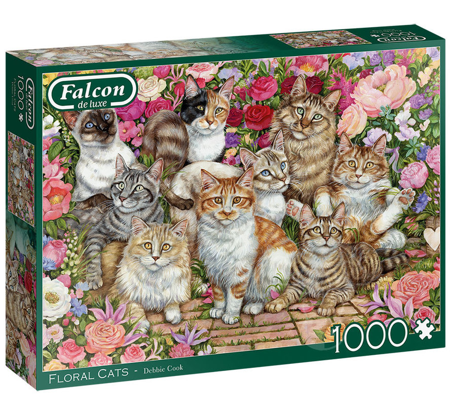 Falcon Floral Cats Puzzle 1000pcs