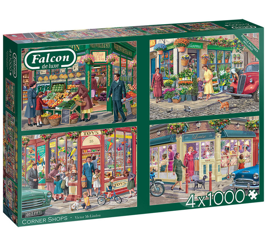 Falcon Corner Shops Puzzle 4 x 1000pcs