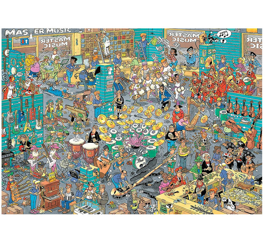 Jumbo Jan van Haasteren The Music Shop & Holiday Jitters Puzzle 2 x 1000pcs - ORIGINAL BOX SIZE