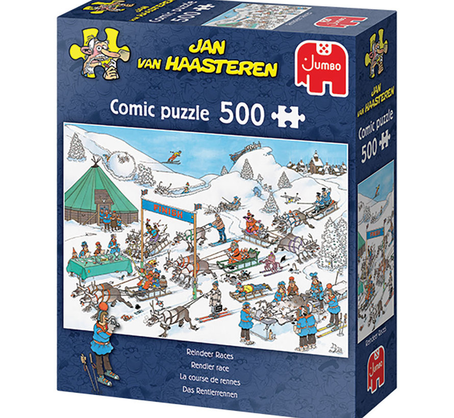 Jumbo Jan van Haasteren - Reindeer Races Puzzle 500pcs - ORIGINAL BOX SIZE