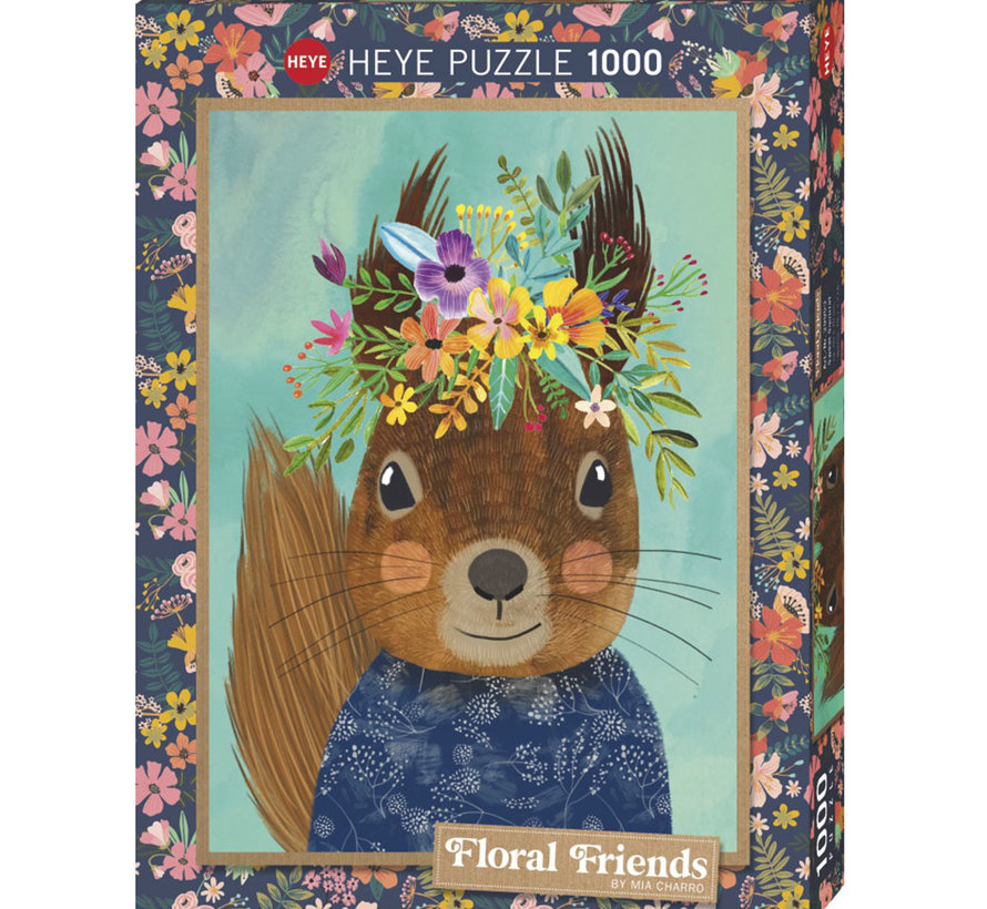 Heye Floral Friends Sweet Squirrel Puzzle 1000pcs