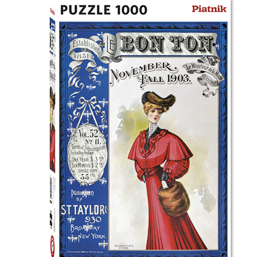 Piatnik Bon Ton Magazine Cover Puzzle 1000pcs
