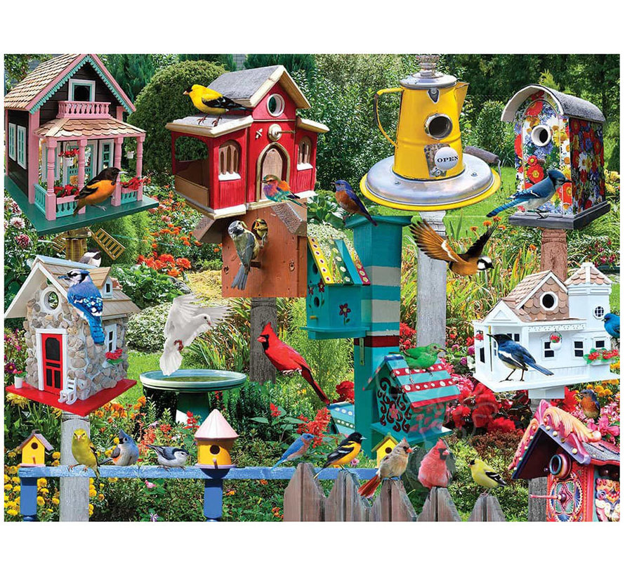 White Mountain Birdhouse Village Puzzle 500pcs
