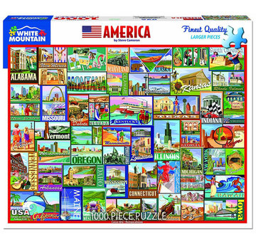 White Mountain White Mountain America Puzzle 1000pcs