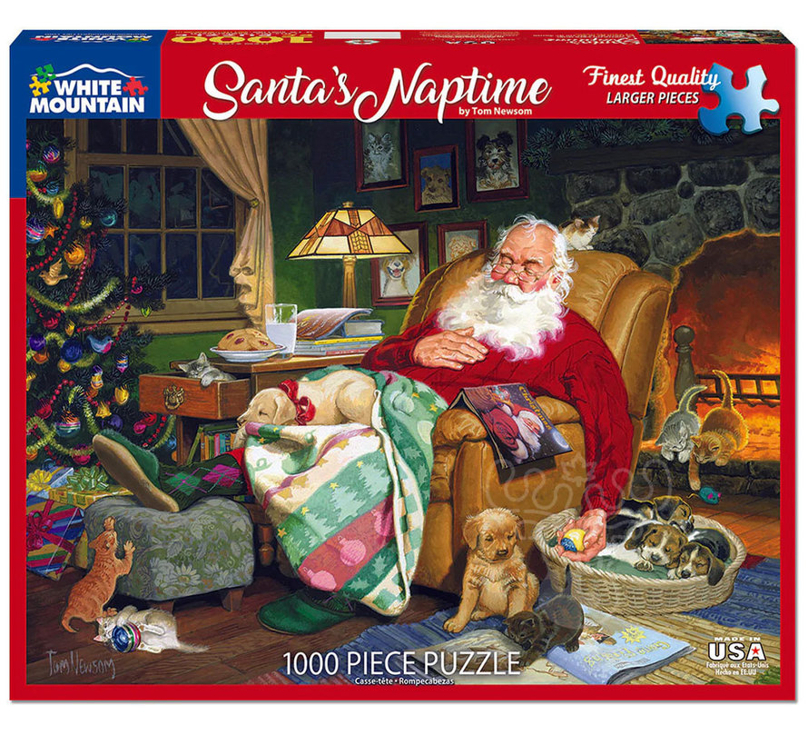 White Mountain Santa's Naptime Puzzle 1000pcs