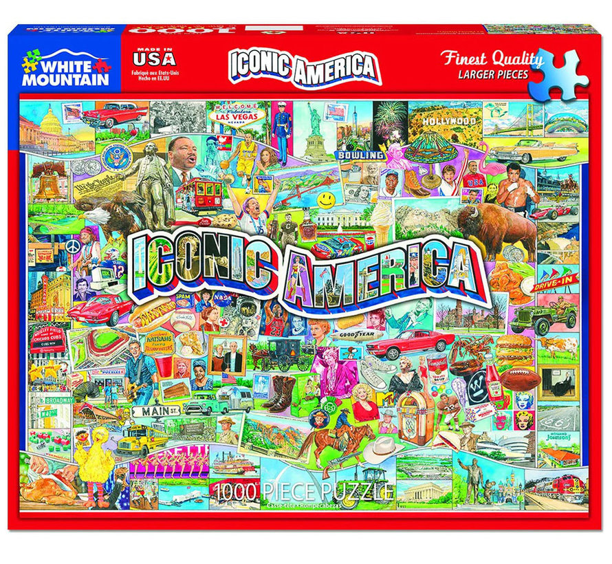 White Mountain Iconic America Puzzle 1000pcs