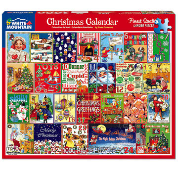 White Mountain White Mountain Christmas Calendar Puzzle 1000pcs