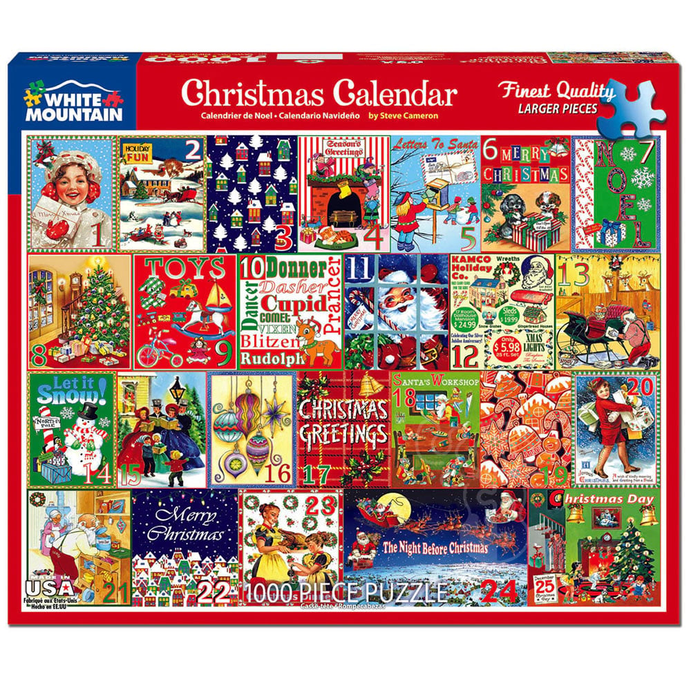 White Mountain Christmas Calendar Puzzle 1000pcs Puzzles Canada