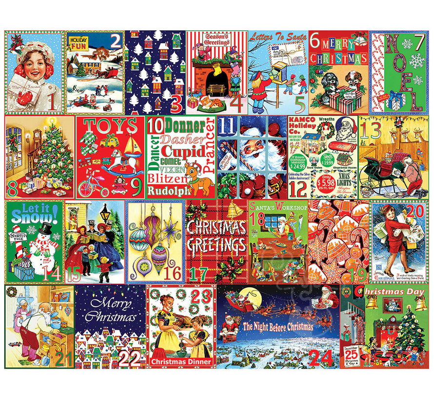 White Mountain Christmas Calendar Puzzle 1000pcs