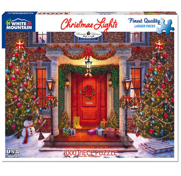 White Mountain FINAL SALE White Mountain Christmas Lights Puzzle 1000pcs RETIRED
