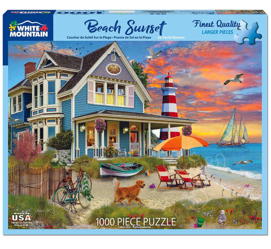 White Mountain Beach Sunset Puzzle 1000pcs