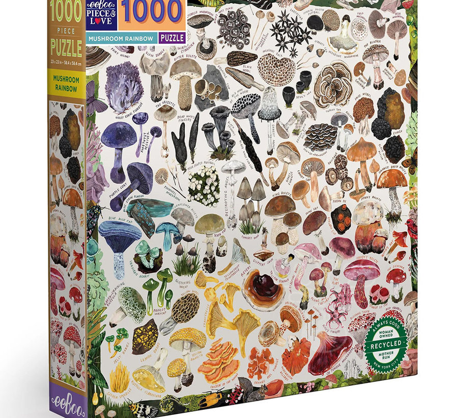 eeBoo Mushroom Rainbow Puzzle 1000pcs
