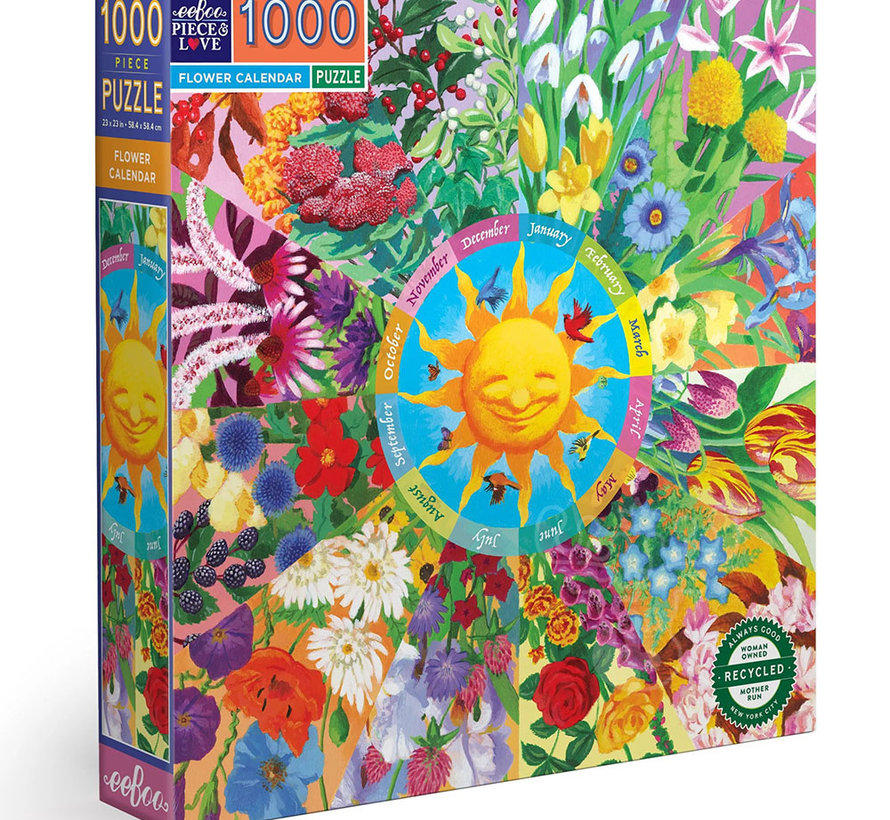 eeBoo Flower Calendar Puzzle 1000pcs Puzzles Canada