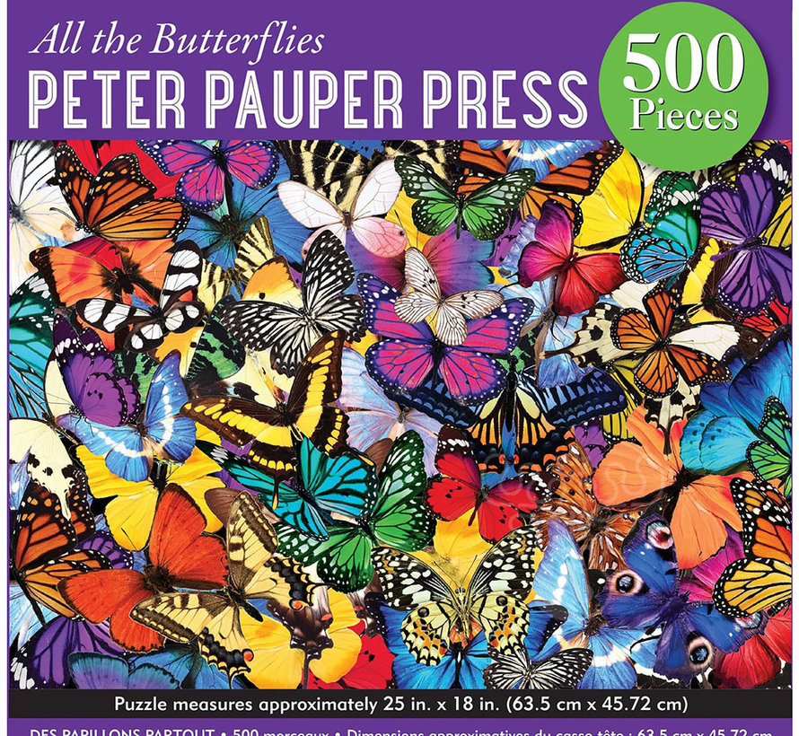 Peter Pauper Press All the Butterflies Puzzle 500pcs