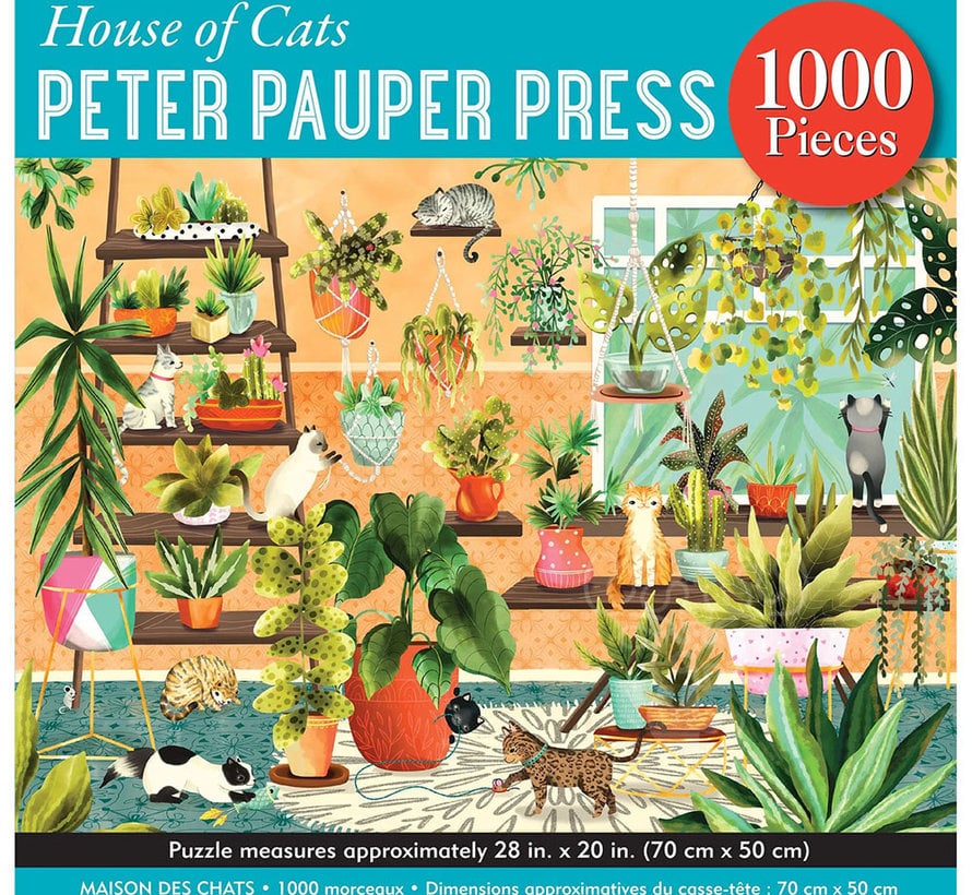Peter Pauper Press House of Cats Puzzle 1000pcs