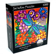 JaCaRou Puzzles FINAL SALE JaCaRou Blue Lady / Belle Demoiselle Puzzle 1000pcs