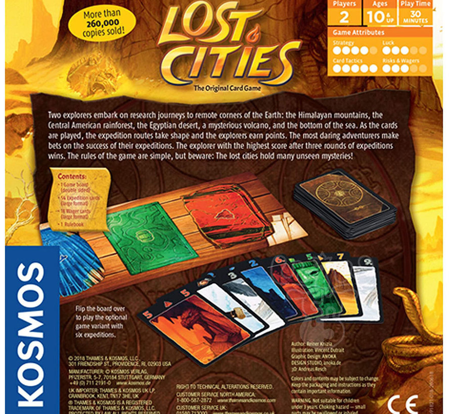 Lost Cities Card Game with 6th Expedition