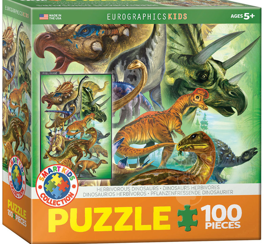 Eurographics Herbivorous Dinosaurs Puzzle 100pcs