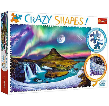 Trefl Trefl Crazy Shapes! Aurora Over Iceland Puzzle 600pcs