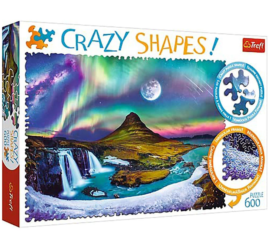 Trefl Crazy Shapes! Aurora Over Iceland Puzzle 600pcs