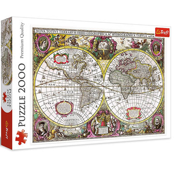 Trefl Trefl A New Land and Water Map  of the Entire Earth, 1630 Puzzle 2000pcs