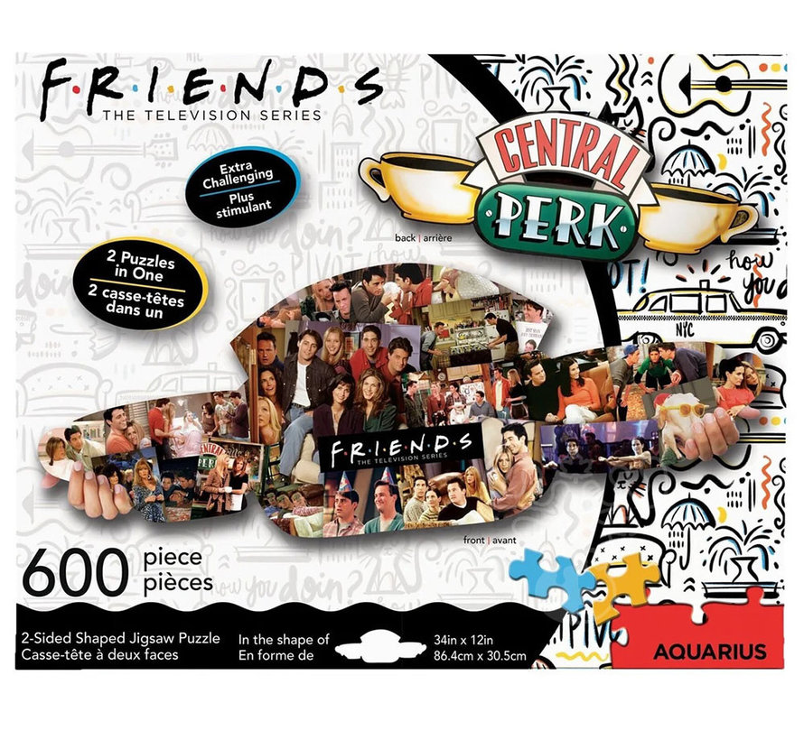 Aquarius Friends TV Series Central Perk Double Sided Shaped Puzzle 600pcs