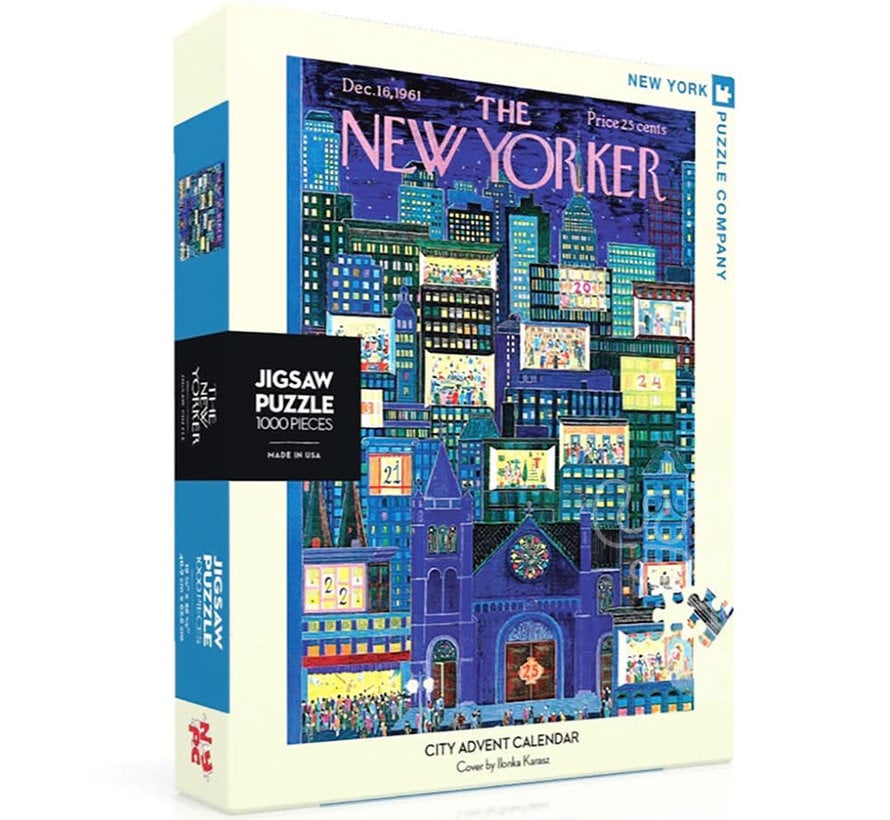 New York Puzzle Co. The New Yorker City Advent Calendar Puzzle 1000pcs