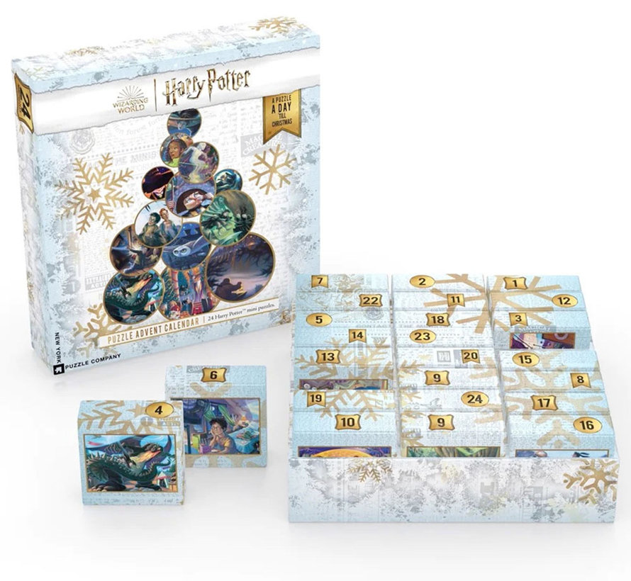 New York Puzzle Co. Harry Potter: Advent Calendar Mini Puzzle 24 x 100pcs